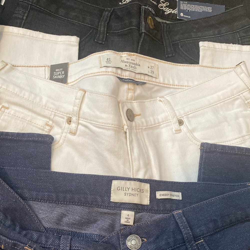 Hollister Abercrombie and fitch 2000s Y2K jeans bundle lots - Picture 3 of 8